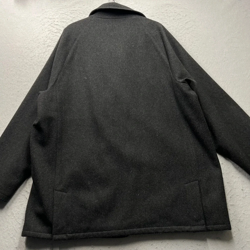 Vintage Polo Ralph Lauren Men XL Wool Blend Field Jacket Charcoal Grey Military